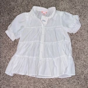 White Button Down Top